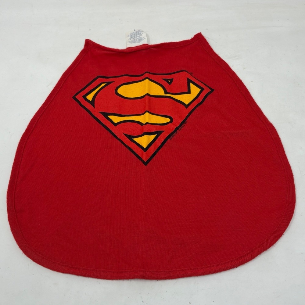 Vintage 1990 DC Comics Superman Red Cape Kids Size 5 Superhero Costume Accessory